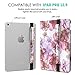 MoKo Pencil Case Holder for Apple Pencil, Premium PU Leather Elastic Pencil Pocket Sleeve Detachable Pouch Cover for Apple Pencil, Compatible with iPad Pro 12.9 Inch 2015 & 2017 Cases, Floral PURPLE