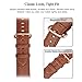 SWEES Leather Band Compatible for iWatch 38mm 40mm, Genuine Leather Replacement Strap Rose Gold Buckle Compatible iWatch Series 6 5 4 3 2 1 Sports & Edition Women And Men, Deep Brown