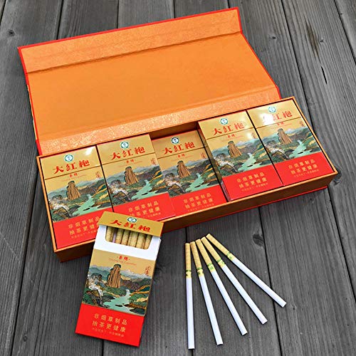 1/3/5/10 Packs Green Tea Herbal Cigarettes Fruit Tea Peony Tea Blueberry  Coffee Cherry Tea Tobacco Smoke-Free and Nicotine-Free Cigarette  Alternatives Quit Cigarette (1 Pack,dahongpao) in Dubai - UAE