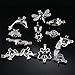 10pcs Mix Stainless Steel Tones Alloy Bead Cage Pendant - Add Your Own Pearls, Stones, Rock to Cage,Add Perfume and Essential Oils to Create a Scent Diffusing Locket Pendant Christmas Gift Charms