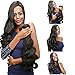 B&F Hair 3 Bundles Brazilian Virgin Hair Body Wave with 1 Piece 4 * 4 Middle Part Lace Closure 100% Unprocessed Human Hair Weave Extensions Nature Color (12 14 16 +10closure)