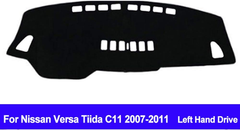 AUCD Car Dashboard Cover Dash Mat Dash Pad DashMat Carpet Anti-UV Non-Slip for Nissan Versa Tiida C11 2007 2008 2009 2010 2011