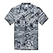 Palm Wave Men's Hawaiian Shirt Aloha Shirt XL Gray Sunset