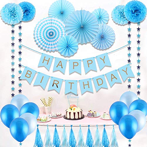 Veylin 35 Pieces Birthday Party Decoration Set For Boys Happy