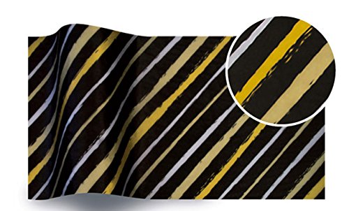 Suttons Packaging Metal Brush Stokes Black Bronze Gold Silver Tissue Wrap - 5 sheets of 50 x 76 cm tissue wrap