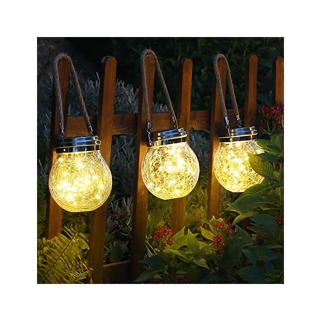 KEASUZY Solar Outdoor Christmas Lights Decorations Waterproof Hanging