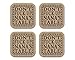 8 Track Romeo Don't Fuck Up NANA's Table - Funny Drink Coaster Gift Set of 4 For Grandmother