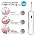 Water Flosser for Teeth, Junnom Dental Floss with 3 Jet Nozzles and 160ml Reservoir, IPX7 Waterproof USB Rechargeable 3 Water Pressure