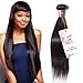 UNice Hair Icenu Series 8A Brazilian Straight Virgin Hair 1 Bundle Unprocessed Human Hair Extensions Weave Natural Color (24, 1B color)