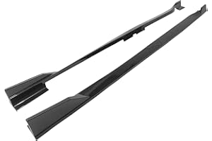 IKON MOTORSPORTS, Side Skirts Compatible with 2018-2022 Honda Accord, 4PCS Side Skirts Extension Rocker Panels Guard PP Polypropylene Carbon Fiber Print, 2019 2020 2021