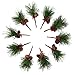 Sunm Boutique Artificial Pine Picks Artificial Plants Small Pine Picks for Christmas Flower Arrangements Wreaths and Holiday Decorations