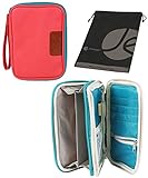 Large Double Zippered Passport and Travel Document Organizer Wallet with Wristlet (5