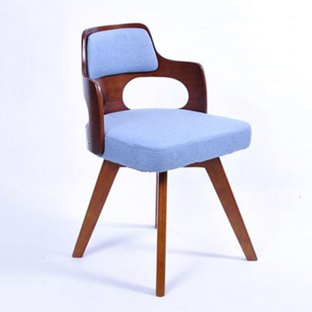 fashion Swivel chair Wooden chairs Dining chair Front chair Barstool Reception chair (Color : B)