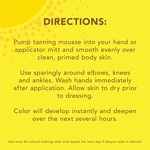 Jergens Natural Glow Instant Sun Body Mousse, Dark Self Tanner for Deep