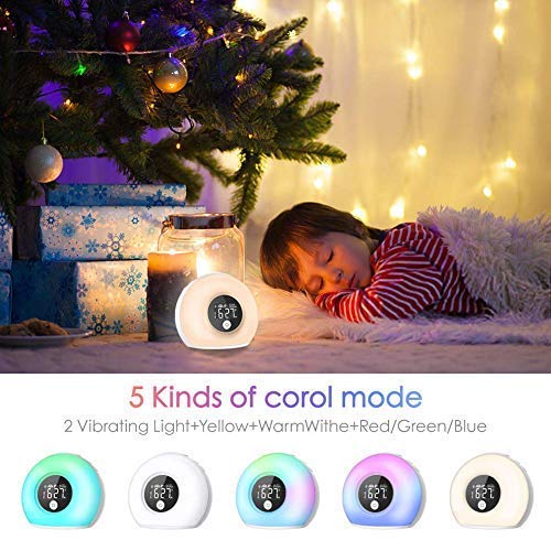 Yapeach Digital Alarm Clock, Smart Kids Alarm Clock with Bluetooth