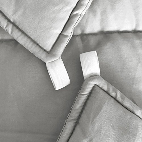 Weighted Idea Autism Weighted Blanket (48''x78'', 12 lbs for 100-140lbs individuals, Light Grey, Queen Size) for Adult Woman and Man - Occupational Therapy for Anxiety, Insomnia, Agitation, Autism