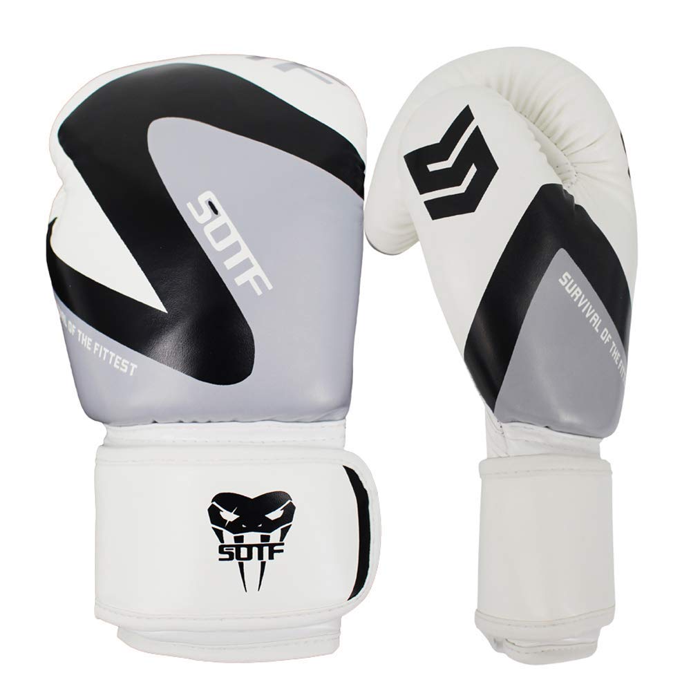 SOTF Bag Gloves for Men Boxing Gloves Heavy Bag Training Gloves for Women MMA Black 12oz