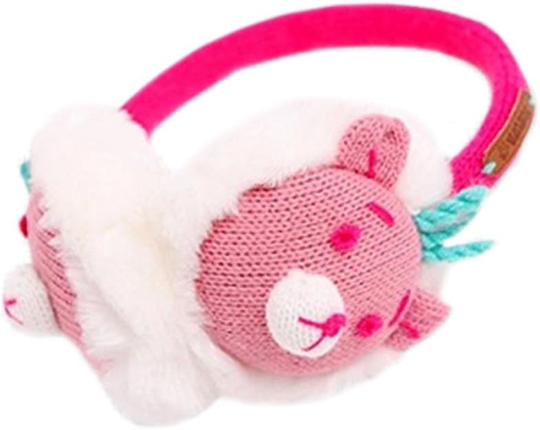 Teenloveme Children's Girls Faux Fur Animal Design Ear Muffs Cute Bear Furry Earmuffs