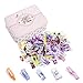150 Pack Sewing Clips and Quilting Clips,5 Sizes Multipurpose Plastic Clips Tin Box for Crafting, Crochet and Knitting, Quilting Binding Clips, Paper Clips,Fabric Clips
