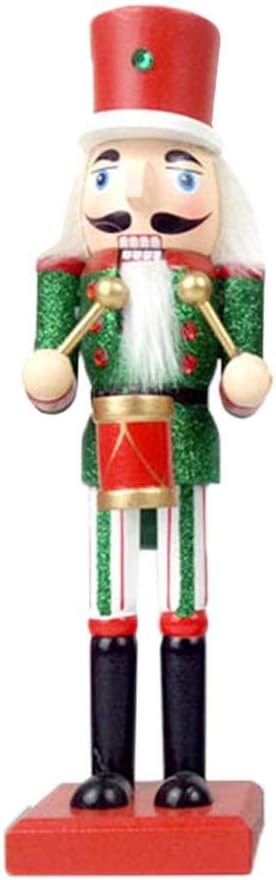 Gedeihen Christmas Wooden Nutcracker Soldier, Christmas Nutcracker Figures, Stand Nutcracker Christmas Decorations, 38CM Christmas Nutcracker (C)