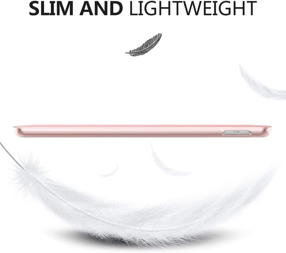 MoKo Case Fit New iPad 8th Gen 2020 / 7th Generation 2019, iPad 10.2 Case - Slim Smart Shell Stand Cover with Translucent Frosted Back Protector for iPad 10.2", Rose Gold(Auto Wake/Sleep): Computers & Accessories