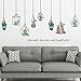 Cactus Plants Wall Stickers Peel and Stick Wall Decals for Bedroom Home Wall Decor Geometric Pots Wall Decal Vinyl Wall Stickers Removable Wallpaper for Living Room Classroom Office Boho Wall Decals