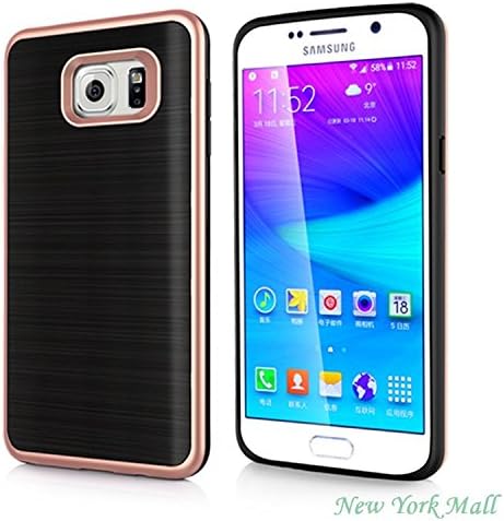 Note 5 case,Galaxy note 5 ase.New York Mall[Drawing Series] [Drop Protection] TPU + PC Hybrid Cover Curved Bumper Lightweight Cover for galaxy note 5 (Rose Gold)