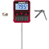 StirMATE Culinary Thermometer &ndash; Digital Candy &amp; Deep Fry Stainless Probe with Pot Clip and StirMATE Adapter