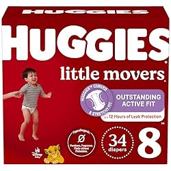 Huggies Size 8 Diapers, Little Movers Baby