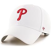 47 MLB White Primary Logo Team Color MVP Adjustable Hat, Adult One Size Fits All - Philadelphia Phillies White