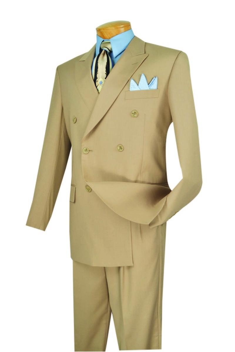 VINCI Wool Feel 6 Button Double Breasted Solid