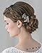 SWEETV Gold Handmade Women's Hairpins Rhinestone Pearl Hair Pin Clip Accessories for Wedding Party