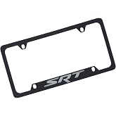 Dodge SRT License Plate Frame (4 Hole, Black/Bottom)