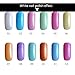 Travelmall 12 Box Sets Shinning Mirror Chrome Refective Nail Glitter Powder Magic Mirror Nail Art Decoration with Free Nail Brushes (12 colors)