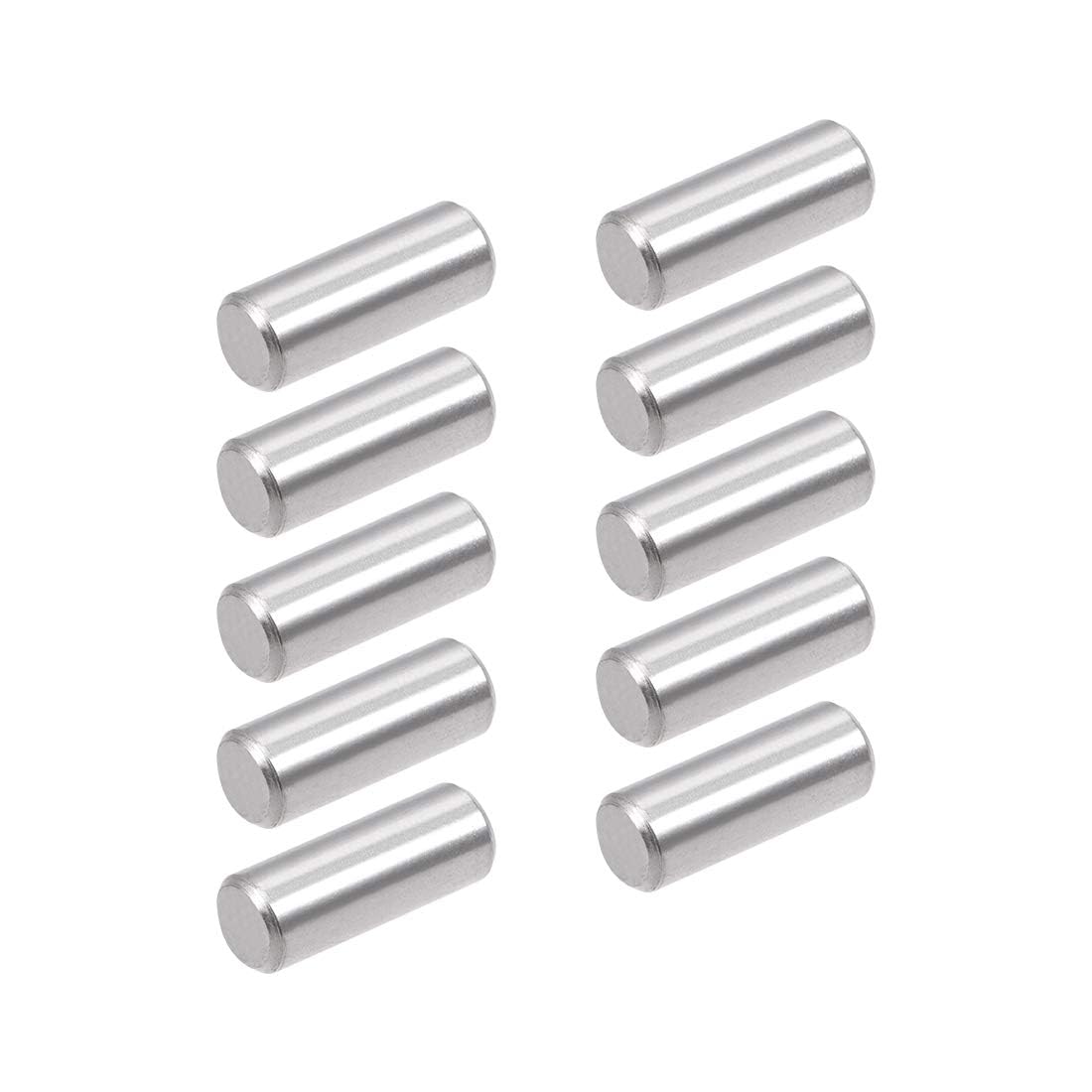 TOP-VIGOR 10Pcs 6mm x 16mm Dowel Pins Shelf Support Pegs, 304 Stainless Steel Cylindrical Shelf Support Pin Fasten Elements Silver Tone