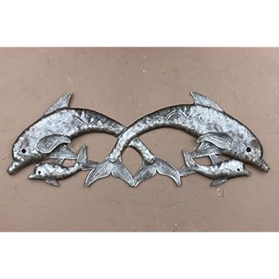 It's Cactus Dolphin Wall Décor, Leaping Dolphins, Nautical Tropical Beach Wall Hanging Art, Decorative Coastal Plaques… 51ZbyNIHfWL