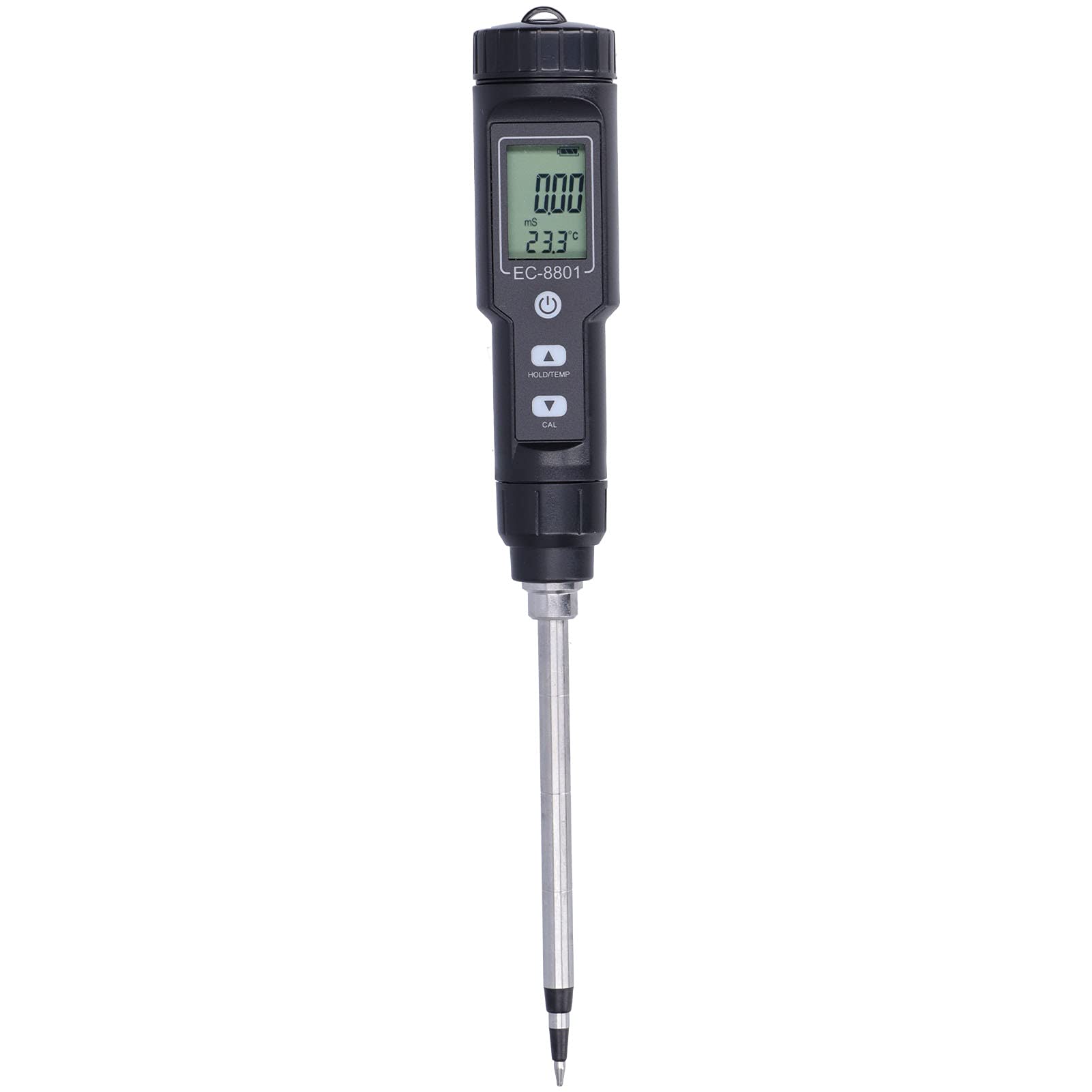 Digital Direct Soil EC Meter Electrical Conductivity Temperature Tester Soil Nutrient Fertility Detector for Flowers Grass Plant Garden Farm Lawn Indoor Outdoor