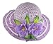 Butterfly Twinkles Girls Tea Party Hats Dress Up Play Set for 2 with Sun Hats and White Gloves Purple and Bright Pink