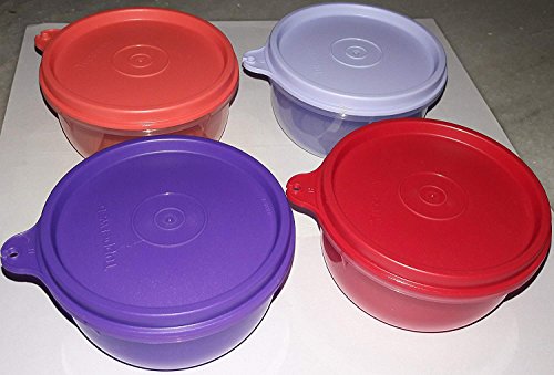 Tupperware Tropical Plastic Container Set, 230ml, Set of 4, Multicolour (Tup_B00W6NPAG8)
