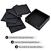 Coasters,PU Leather Drink Coasters Cup Mat Set of 6 for Beverage Drinks (black)