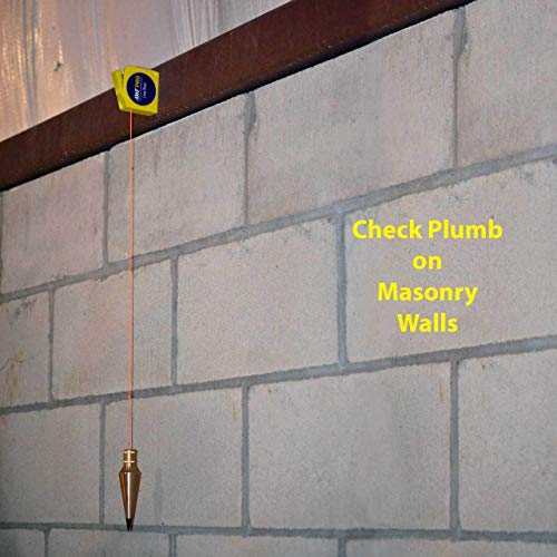 AWF PRO Plumb Bob Kit 16 oz and 8 oz Solid Brass Plumb Bobs, 14 ft