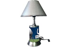 HBGP Table Lamp with Shade, Team Logo Plate Rolled into The lamp Body, Indianapolis (C)