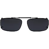 Eyekepper Metal Frame Rim Polarized Lens Clip On Sunglasses 56 * 34MM