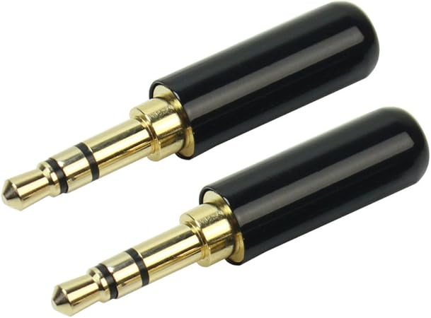 Amazon Co Jp イヤホンジャック 3 5mm ステレオオーディオ3極 コネクタアダプタ ヘッドフォンジャック コネクタはんだ ブラック ２個入り カメラ