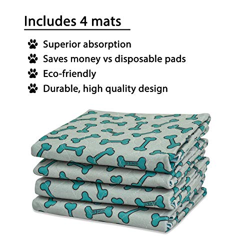 image for rocket & rex Washable, Reusable, Pet Training and Puppy Pads. 4-Pack (