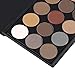 Eyeshadow Palette - Luismia 15 Colors Waterproof Smoky Natrual Naked Make up Eye shadow Kit Eyebrow Mineral Powder kit