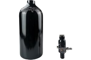 PAUTACA 48ci Aluminum air Tank Paintball Tank hpa Tank,Paintball co2 Tank,Paintball/pcp air Tank,Compressed air Tank with 5/8-18UNF Thread 3000/800psi hpa/Paintball Regulator