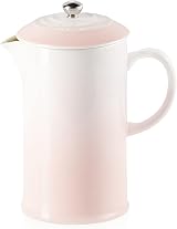 Le Creuset Stoneware Cafetière French Press 1 L Shell Pink 60706087770003 view 2