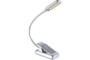 VAVOFO Rechargeable Book Light for Reading in Bed Kids, 7 LED Reading Light with 9-Level Warm Cool White Daylight, Eye Care L