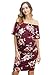 Hello MIZ Women's Floral Ruffle Off Shoulder Maternity Dress - Made in USA
